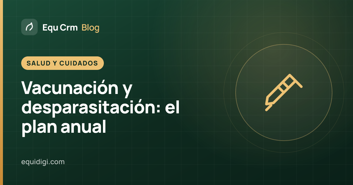 Ilustración de portada: calendario anual de vacunación y desparasitación de caballos (blog de Equ Crm)