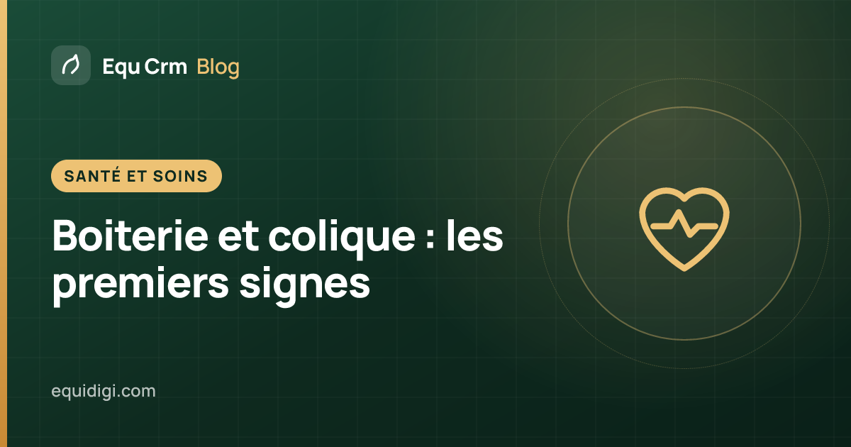 Illustration de couverture : surveillance des signes de boiterie et de colique à l'écurie (blog Equ Crm)