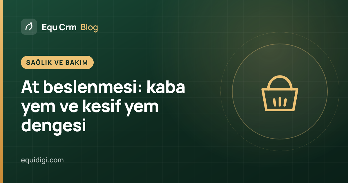 Kapak görseli: boxta saman filesinden ot yiyen bir at (Equ Crm blog)
