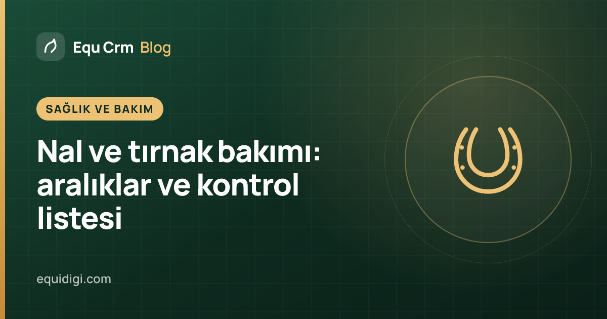 Kapak görseli: nalbant bir atın ön tırnağını inceliyor (Equ Crm blog)